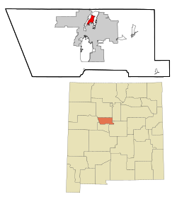 Bernalillo County New Mexico Incorporated and Unincorporated areas Los Ranchos de Albuquerque Highlighted